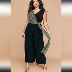 LANE BRYANT Metallic Accent Jumpsuit, size 22